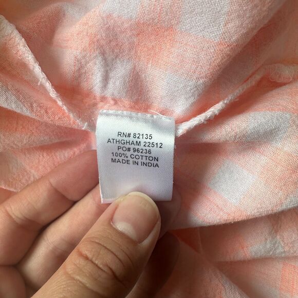 Fresh Produce Gingham Tunic Top Pink Size M / L M/L Medium Large Plaid Cotton - Picture 5 of 12